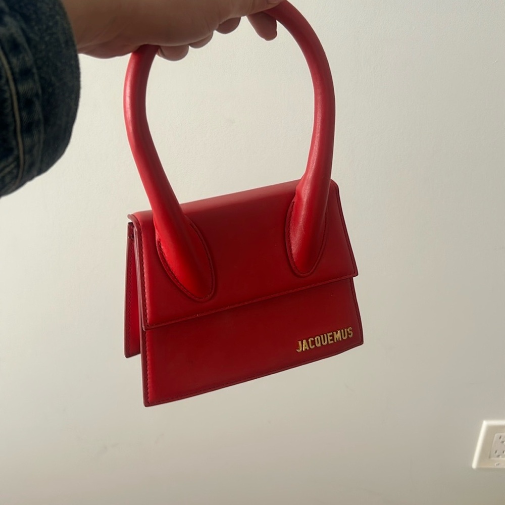 Jacquemus Red Le Chiquito Moyen Bag